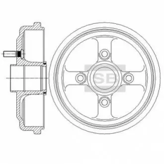 Тормозной барабан SANGSIN BRAKE Hi-Q (SANGSIN) SD3046 (фото 1)