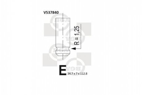 Впускной клапан BGA V537840 (фото 1)