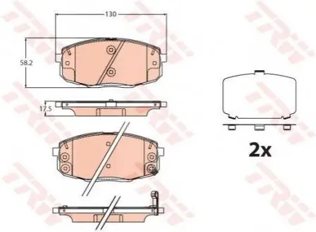 Тормозные колодки, дисковые. TRW GDB2192