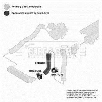 Трубка повітря, що нагнітається BORG & BECK BTH1188 (фото 1)