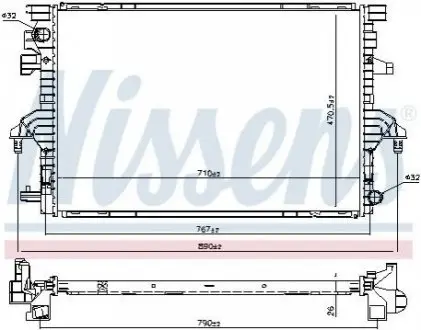 Радиатор охлаждения NI NISSENS 606088