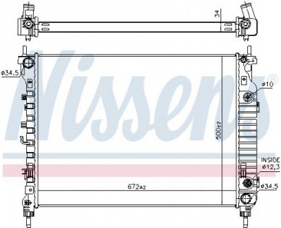 Основной радиатор двигателя NISSENS 606256