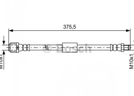 Шланг тормозной mb w212 380мм BOSCH 1987481608