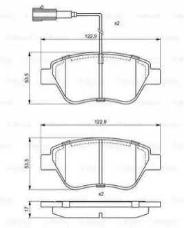 Комплект гальмівних колодок BOSCH 0 986 495 378 (фото 1)
