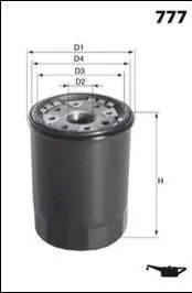 Масляний фільтр MECAFILTER ELH4251