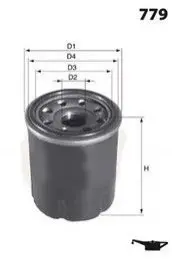 Масляний фільтр MECAFILTER ELH4255