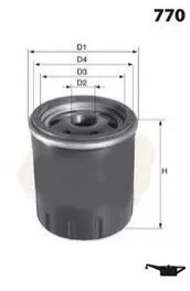 Масляний фільтр MECAFILTER ELH4400