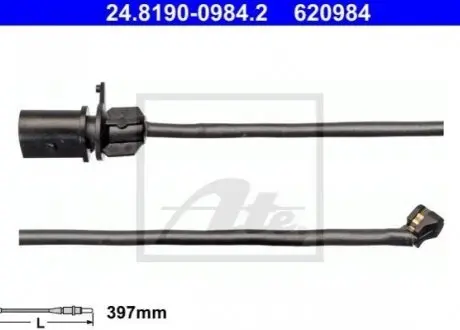 Датчик зносу,гальм.колодки ATE 24819009842