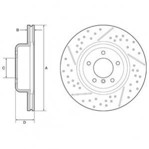Тормозной диск Delphi BG9235C