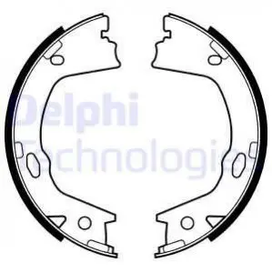 Тормозные колодки, барабанные Delphi LS2153