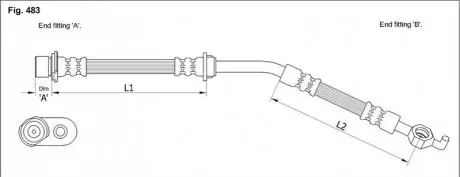 Тормозной шланг HA ST.1193 STARLINE HAST1193
