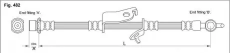 Тормозной шланг HA ST.1167 STARLINE HAST1167