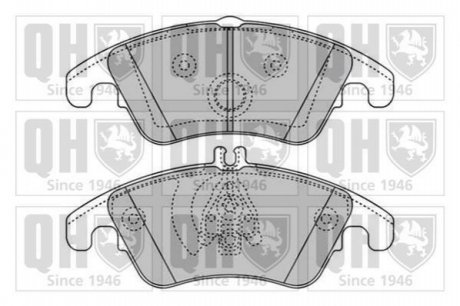 Комплект гальмівних колодок, дискове гальмо QUINTON HAZELL BP1651 (фото 1)
