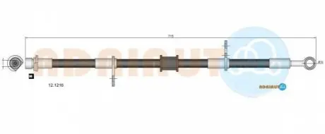 HONDA Тормозной шланг передн.прав. Accord -98, ROVER 600 -99 ADRIAUTO 12.1216