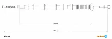Тросик гальма стоянки ADRIAUTO 11.0296.1