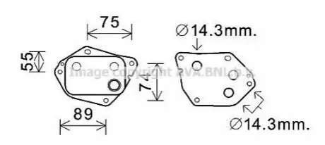 Олійний радіатор, моторне масло AVA QUALITY COOLING AVA COOLING HY3288
