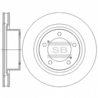 Гальмівний диск передній BRAKE Hi-Q (SANGSIN) SD4062 (фото 1)