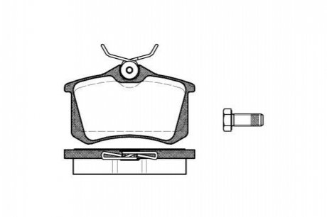 Комплект тормозных колодок, дисковый тормоз WOKING P3633.01 (фото 1)