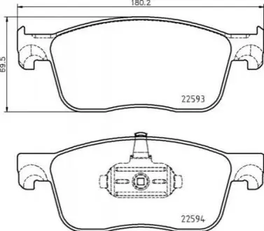 Гальмівні колодки дискові P61 134 BREMBO P61134