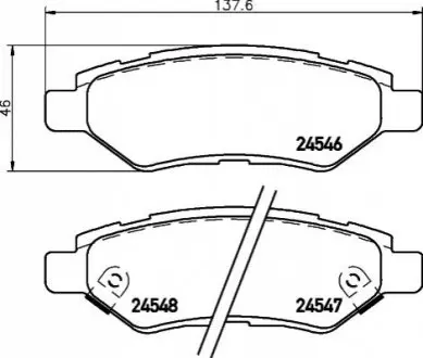 Гальмівні колодки дискові P09 014 BREMBO P09014