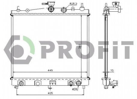 Радіатор охолоджування PROFIT PR 6055A1 (фото 1)