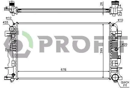 Радиатор охлаждения PROFIT PR 3546A6