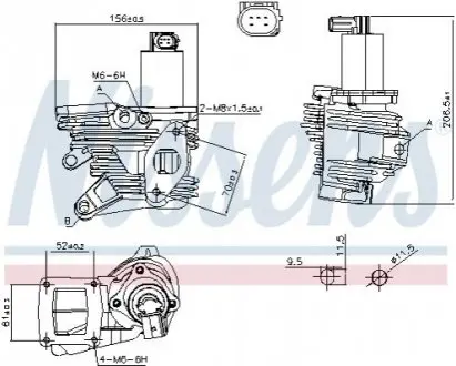 Клапан рециркуляціі ВГ (EGR) NISSENS 98189
