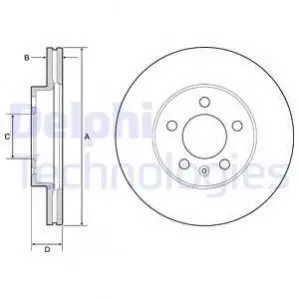 Тормозной диск Delphi BG4963C