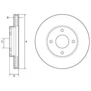 Тормозной диск Delphi BG4953C
