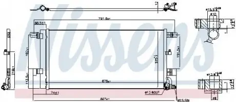 Конденсер AUDI A 7 / S 7 (4G) (18-) 50 TDI NISSENS 941076