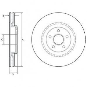 Тормозной диск Delphi BG9213C