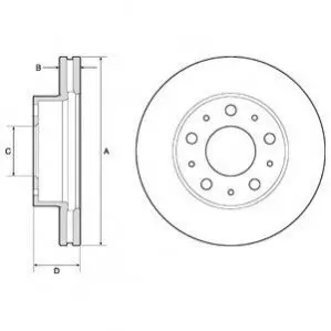 Гальмівний диск Delphi BG9180C