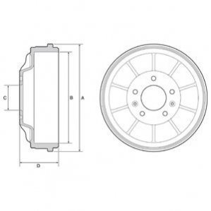 Гальмівний барабан Delphi BF562