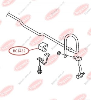 Ø 17mm Втулка стабiлізатора перед. DB Sprinter/Crafter 06- BCGUMA BC GUMA BC1432