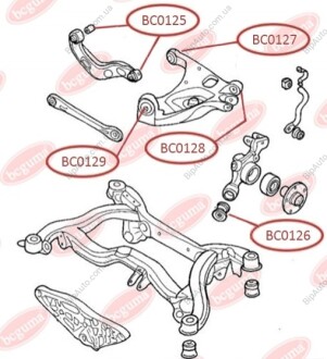 Сайлентблок заднего нижнего рычага BCGUMA BC GUMA BC0129