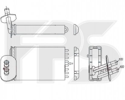 Радиатор печки FPS FP 74 N172 (фото 1)