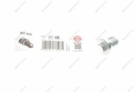 Болт зливу оливи Fiat Doblo/Ducato/Opel Combo 1.6D-2.0D 06- (M18x1.5) 587.920 ELRING 587920