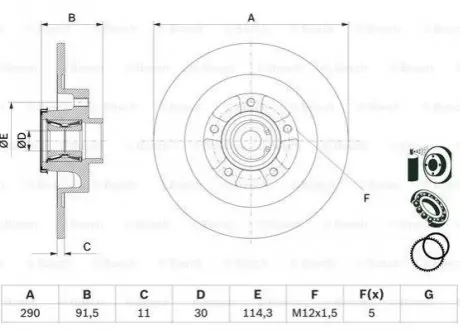 Автозапчастина 0 986 479 F42 BOSCH 0986479F42