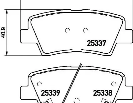 Тормозные колодки дисковые P30 101 BREMBO P30101