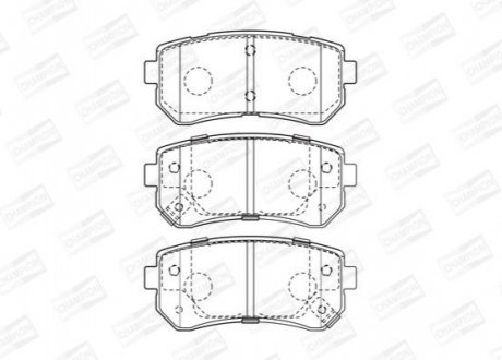 Тормозные колодки диск. CHAMPION 573757CH