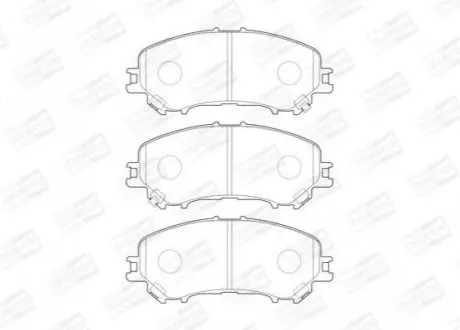 Гальмівні колодки передні Renault Kadjar, Koleos II / Nissan Qashqai, X-Trail CHAMPION 573659CH