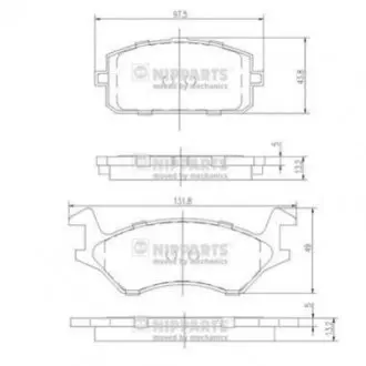 Гальмівні колодки NIPPARTS J3602041