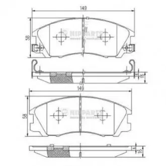 Гальмівні колодки NIPPARTS J3600534