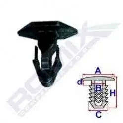 Автомобильный пистон RX B19483 ROMIX RXB19483