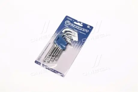 Набір ключів TORX з отвором Г-подібних 9од. Стандарт TKS0901