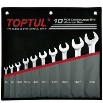 Набор рожковых ключей 10 шт. 6-32 Toptul GPCJ1001 (фото 1)