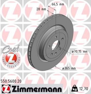 Тормозные диски ZIMMERMANN 550560020 (фото 1)