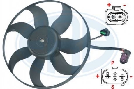 Вентилятор охлаждения радиатора, skodavw 05- (левый) ERA 352061 (фото 1)