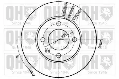 Тормозной диск QUINTON HAZELL BDC4548