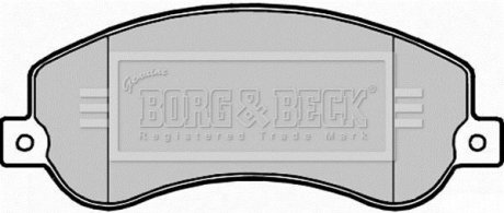 Комплект гальмівних колодок, дискове гальмо BORG & BECK BBP2281 (фото 1)